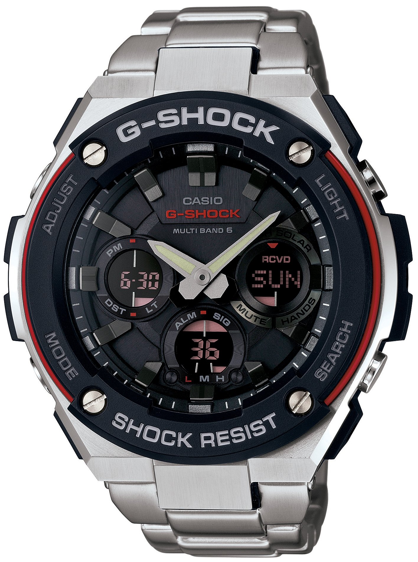 CASIO 【ソーラー,電波式】 GST-W100D 腕時計 楽天市場】カシオ Gショック GST-W100D-1A2JF G-STEEL 電波